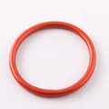 Fashionable matte red silicone bangle bracelet for women's summer accessory collection - Red