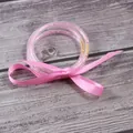 Pulseras de silicona de tres capas con diamantes de imitación rosa y lazo de cinta - Octubre Rosa