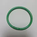 Minimalist matte green silicone bangle bracelet for women fashionable summer style accessory - Green