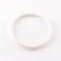 Matte white silicone bracelet for women, fashion PVC summer accessory - White