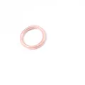 Close-up of a stylish pinkish silicone jelly ring featuring a textured matte finish - Size 6 / Luxury Gold