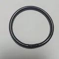 Classic minimalist black silicone bangle bracelet with a smooth glossy finish for daily wear - Black