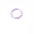 Close-up top view of a minimalist lavender silicone jelly ring with a smooth matte finish - Size 6 / Light Purple