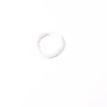 Detail shot of a minimalist 3mm white silicone PVC jelly ring with a smooth surface - Size 6 / White