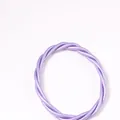 Vue détaillée d'un bracelet en corde de PVC torsadée lavande avec finition nacrée élégante - Style Tressé Torsadé (JB620) / Mauve Clair