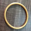 Sparkling gold glitter silicone bangle bracelet with smooth glossy finish - Gold