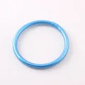 Minimalist matte blue silicone bangle bracelet for women, fashion summer wrist accessory - Light Blue