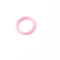 Macro detail view of a stylish pink 3mm silicone jelly ring with a smooth finish - Size 6 / Pink