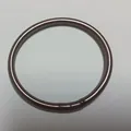 Trendy minimalist glitter silicone bangle bracelet with a metallic gold finish for women - Coffee