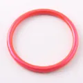 Stylish matte hot pink silicone bracelet for women, durable and flexible PVC bangle - Rose Red
