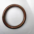 Bracelet jonc bouddhiste en silicone bronze métallisé de 9mm d'épaisseur flexible - Café