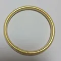 Shiny minimalist gold foil color silicone bangle bracelet for women with metallic finish - Light gold