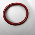 Bracelet jonc bouddhiste en silicone rouge brillant, bracelet minimaliste de 9mm. - Bordeaux