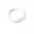 Minimalist white braided PVC twist rope bracelet for stylish stacking jewelry wear - White