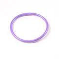 Elegant shiny purple 5mm silicone bangle bracelet featuring a shimmering metallic finish - Purple
