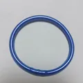Minimalist shiny blue silicone bangle bracelet featuring a sleek metallic finish - Sapphire Blue