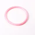 Pink glitter silicone bangle bracelet with 5mm thickness for women - Pink