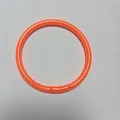 Vibrant neon orange silicone bracelet with a glossy finish for women's fashion - Orange