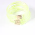 Neon green glitter jelly bangles made of flexible PVC silicone with gold connectors - Set of 12 / Grass Green