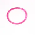 Stylish glittery pink silicone bangle bracelet with a sparkling metallic finish for women - Plum Red