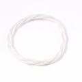 Minimalist white braided PVC twist rope bracelet elegant fashion accessory for women - Twist Braided Style (JB620) / White