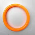 Bracelet jonc bouddhiste en silicone orange de 9 mm d'épaisseur - Orange