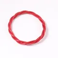 Red twisted PVC rope bracelet with an elegant 3-strand braided design for women - Twist Braided Style (JB620) / Red