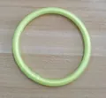 Neon green trendy silicone bracelet for women, simple and stylish flexible wristband - Neon Yellow