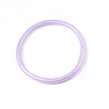 Fashionable 5mm lavender purple silicone bangle with a shimmering glitter finish for women - Light Purple