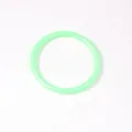 Minimalist mint green shiny silicone bangle bracelet for stylish women accessories - Fluorescent Green