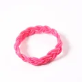 Bracelet torsadé tressé rose vif fabriqué en tube de PVC souple et résistant - Rose rouge