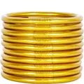 Σετ 10 χρυσά βραχιόλια Jelly από εύκαμπτο υλικό PVC και σιλικόνη υψηλής ποιότητας - Σετ 10 Τεμαχίων / Χρυσό