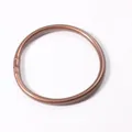 Stylish 5mm glitter silicone bracelet in metallic bronze finish for women and teens - Coffee
