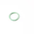 Minimalist soft silicone jelly ring in mint green color with a smooth rounded design - Size 6 / Light Green