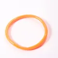 Fashionable 5mm orange translucent silicone tube bangle bracelet for women's daily wear - Orange