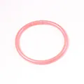 Minimalist glittery pink silicone bangle bracelet for women with pearlescent finish - Deep Pink