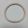 Fashionable shiny champagne gold silicone bangle bracelet with a pearlescent finish - Khaki