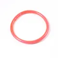 Bright shimmering neon pink 5mm silicone bangle bracelet for women fashion accessory - Rose Red