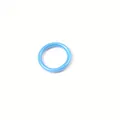 Minimalist light blue silicone jelly ring 3mm fashion finger band for men and women - Size 6 / Sky Blue