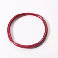 Shiny metallic dark red silicone bangle bracelet with 5mm thickness for fashion women - Burgundy