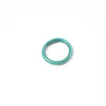 Fashionable 3mm teal green silicone PVC jelly ring single band accessory for daily wear - Size 6 / Green