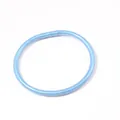 Stylish shiny blue glitter silicone bangle bracelet for women with a durable 5mm thickness - Light Blue