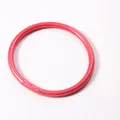 Elegant sparkly pink 5mm silicone bangle bracelet with a smooth pearlescent finish - Rouge Red