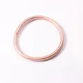 High-quality 5mm sparkling rose gold silicone bangle bracelet with a glitter finish - Luxury Gold