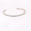 Detailed view of silver stainless steel cuff bracelet with 'TO MY DAD' engraving - To My Dad