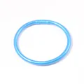 Fashionable shiny sky blue 5mm PVC silicone bangle bracelet for women, minimalist jewelry - Sky Blue