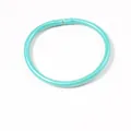 Fashionable glittery turquoise 5mm silicone bangle bracelet for women, minimalist jewelry piece. - Teal