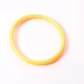 Minimalist 5mm yellow translucent silicone band bracelet stylish accessory for women - Orange