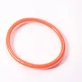 Vibrant orange 5mm flexible silicone bangle bracelet for women, trendy minimalist style. - Orange Red