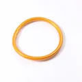 Elegant shiny 5mm gold silicone bangle bracelet with a metallic finish for women - Dark Gold